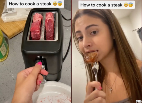 Cette tiktokeuse propose des recettes de cuisine extrêmes