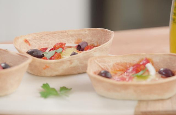 Barquitas façon pizza au chorizo. Old El Paso