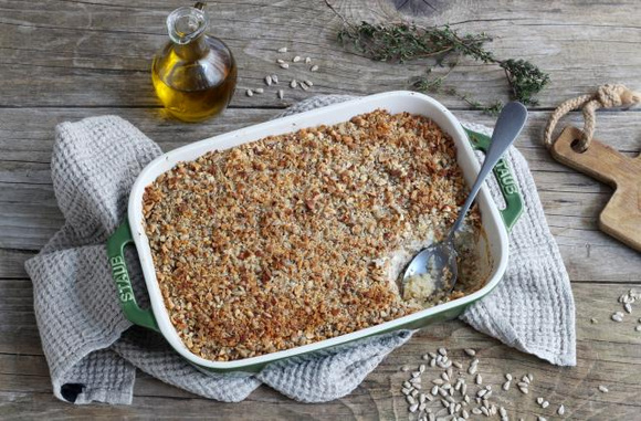 Gratin de chou-fleur, quinoa et amandes. Silvia Santucci