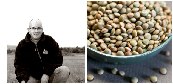 Serge Ramadier, producteur de lentilles blondes à Saint-Flour, Cantal, Auvergne