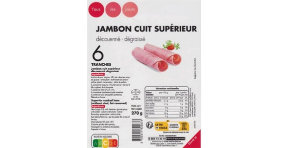 Rappel produit : ce jambon vendu dans toute la France est contaminé par un produit d'entretien