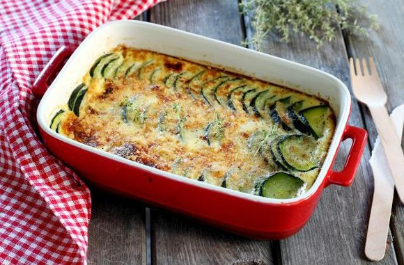 Gratin de courgettes par Nadia Paprikas