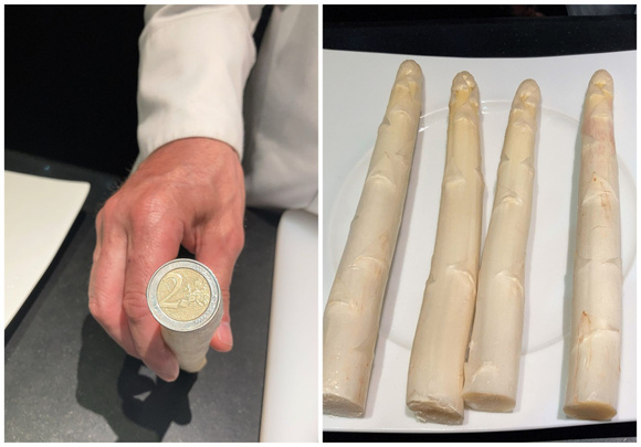 Le bon calibre pour les asperges blanches 