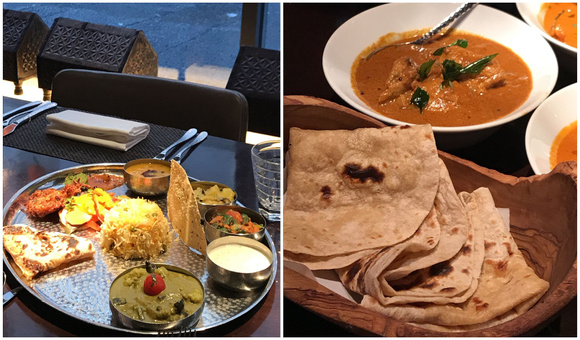 Thali / Curry et chapati (pains plats indiens)