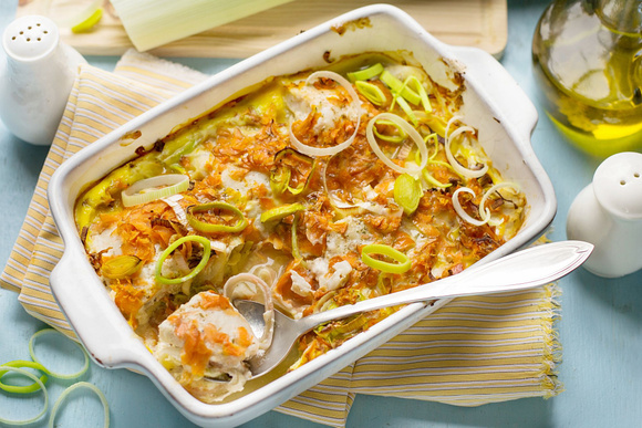 Gratin de poireaux Adobe Stock
 