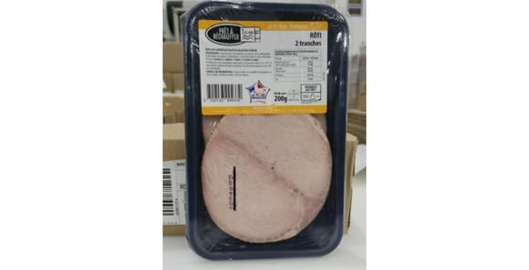 Ce rôti de porc en tranches fait l'objet d'un rappel produit. 
