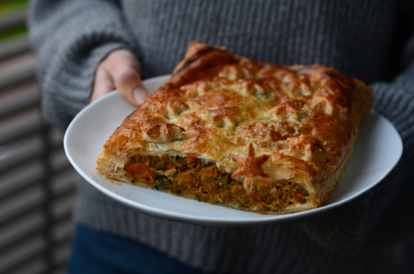 Tourte végétarienne façon welligton pie. Nadia Paprikas