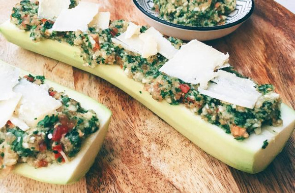 Courgettes farcies, linguine aux tomates cerises confites, origan et pecorino, salade de concombre à la thaïlandaise… Votre menu healthy de la semaine du 22 au 26 août par 750green