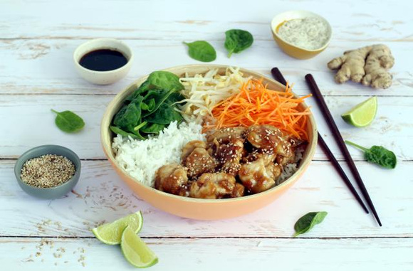 Poke Bowl au poulet teriyaki. Silvia Santucci