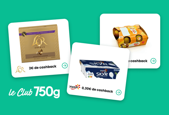 Avec le Club 750g, faites des économies : voici 3 offres pour récupérer de l’argent sur l’achat de café, de skyr et de kiwis !