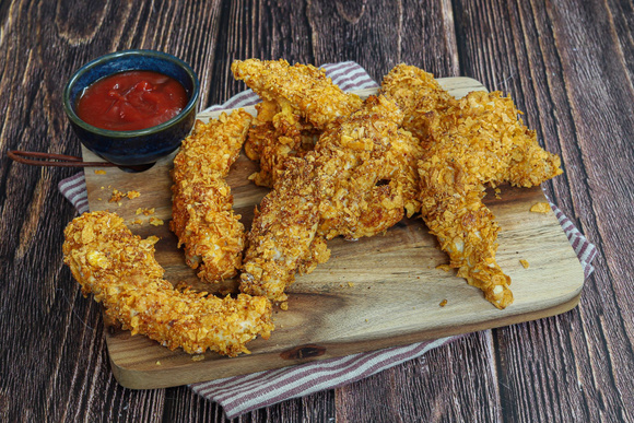 Tenders de poulet au four. Silvia Santucci