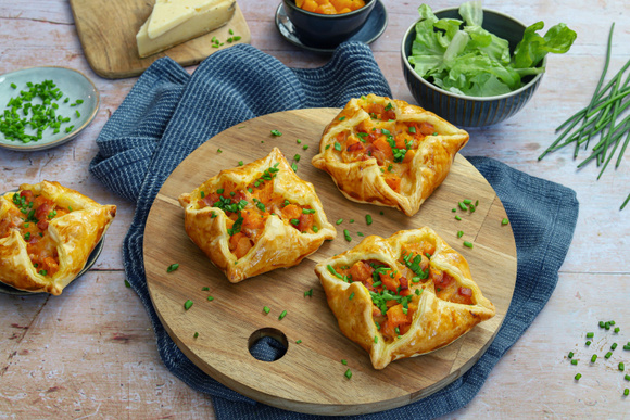 Feuilletés au butternut, jambon et fromage. Silvia Santucci