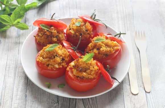 Tomates farcies au quinoa. Silvia Santucci