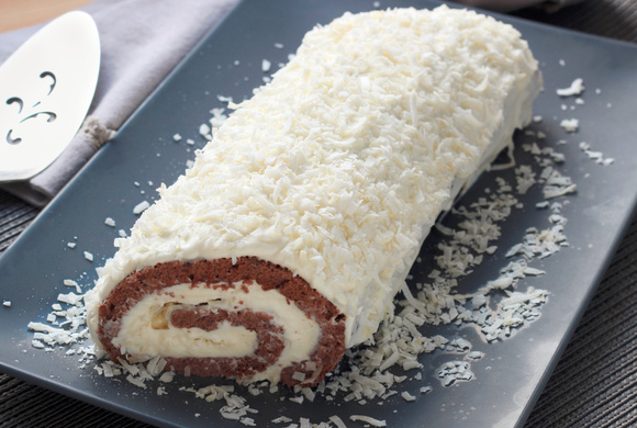 Bûche de Noël choco-coco : la recette facile et rapide à faire en 30 minutes seulement