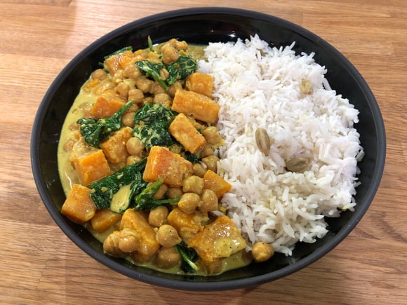 Curry de butternut et pois chiches. La quotidienne