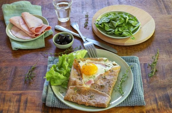 Galettes au sarrasin au jambon, oeuf et gruyère. Silvia Santucci