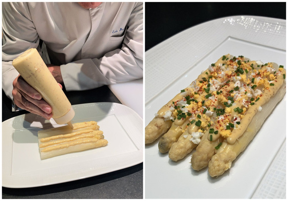 Asperges blanches mimosa