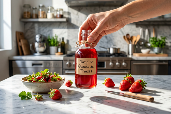 Ne jetez plus vos queues de fraises ! Voici comment les transformer facilement en sirop