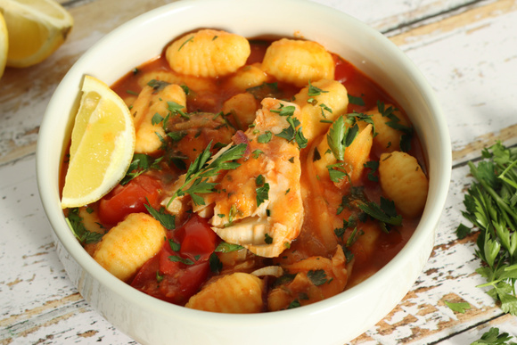 Cocotte de cabillaud aux gnocchis.750g
