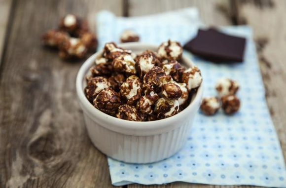 Pop corn au chocolat.