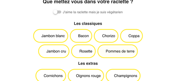 Un site calcule les quantités exactes dont vous avez besoin pour votre prochaine raclette