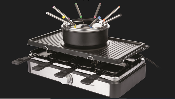Appareil 3 en 1 pour raclette, fondue et grillades. Silvecrest par Lidl. 