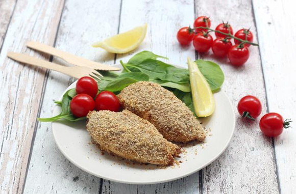 Filets de poulet en croûte de moutarde et épices. Silvia Santucci