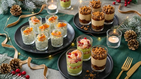 20 idées recettes de verrines de Noël faciles et rapides pour votre apéro dinatoire de fêtes