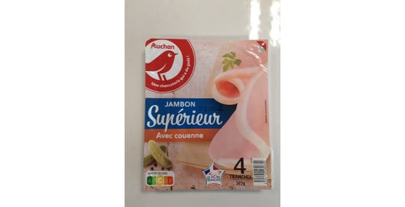 Le jambon supérieur de la marque Auchan fait l'objet d'un rappel. 