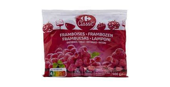 Ces framboises surgelées font l'objet d'un rappel. Carrefour