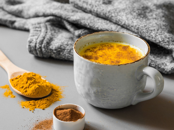 Golden latte Adobe stock