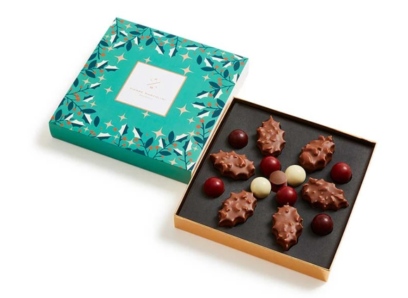 Coffret de houx de Pierre Marcolini. 