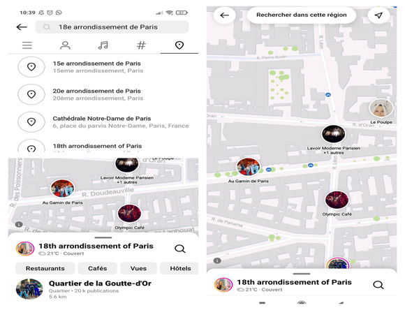 Une carte interactive débarque sur Instagram. 750g