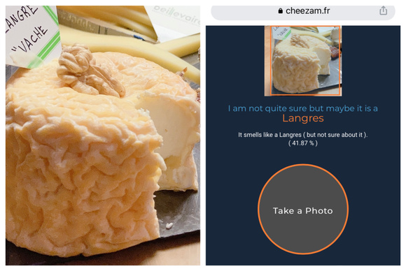 A gauche une photo de mon mobile, à droite le résultat de Cheezam. Ca marche !