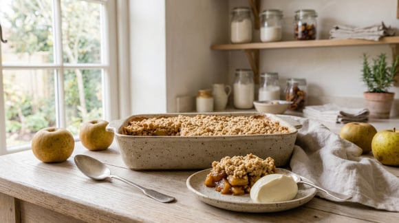 Crumble aux pommes : la petite astuce qui change tout dans ce dessert et qui fera qu'on vous demande la recette