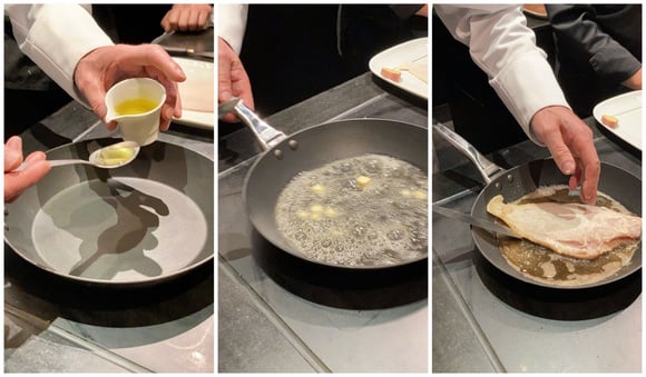 La cuisson une fois que le beurre est bien mousseux