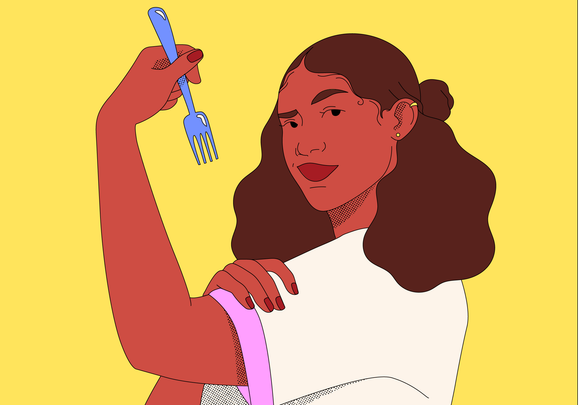 Illustration de Sasha pour le compte @Jemangepourlefutur illustré et animé par Clémence Gouy