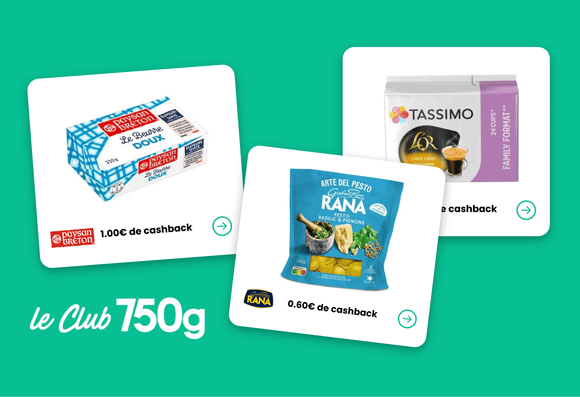 Avec le Club 750g, faites des économies : voici 3 offres pour récupérer de l’argent sur l’achat de beurre, raviolis et capsules de café