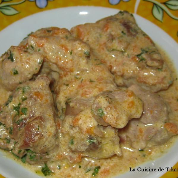 Recette Saute De Dinde A La Vanille Facon Blanquette 750g