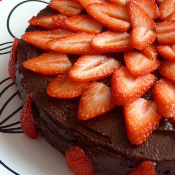 Recette Gateau Tentation Au Chocolat Et Aux Fraises Facile 750g