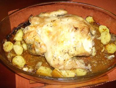 Recette Poulet Au Four Aux Herbes Sur Lit De Pommes De Terres 750g