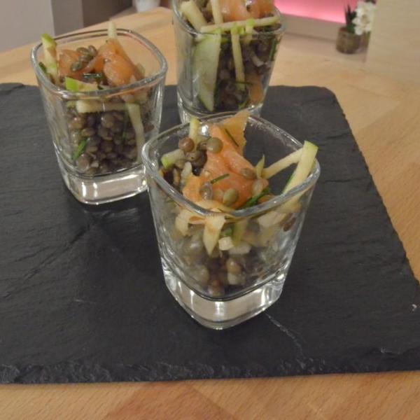 Recette Salade De Lentilles Saumon Fume Et Pomme Granny En Video