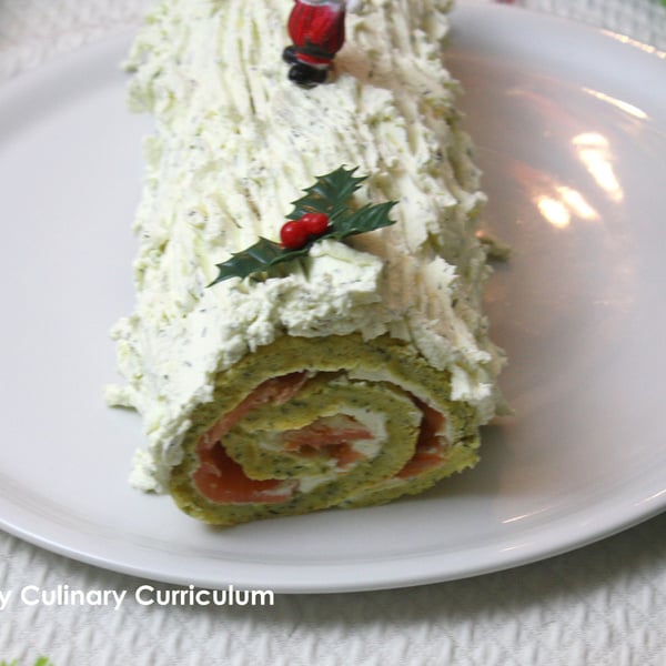 Recette Buche De Noel Salee Au Saumon Fume En Trompe L œil En Video