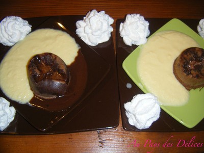 Recette Un Fondant Au Chocolat Sur Son Lit De Creme Anglaise 750g