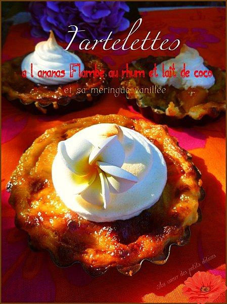 Recette Tartelettes A L Ananas Flambees Au Rhum Et Lait De Coco 750g
