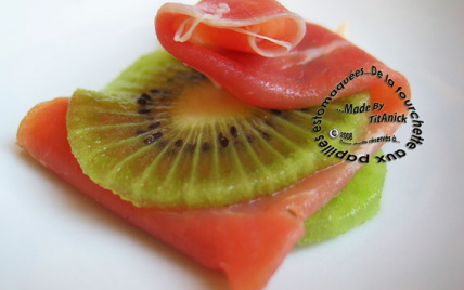 recette bouchees de jambon cru et kiwi 750g bouchees de jambon cru et kiwi