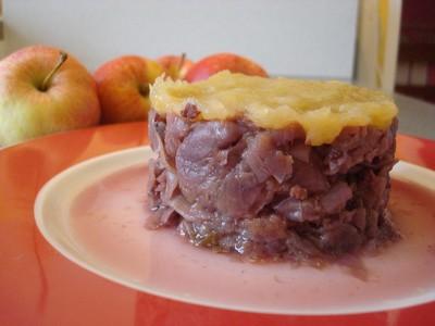 Recette Chou Rouge Cuit Pommes Et Lardons Fumes 750g