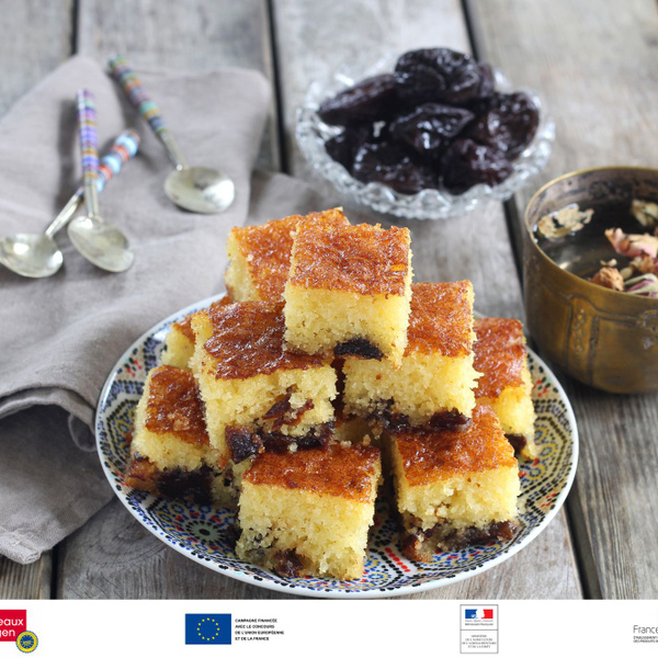 Recette Gateau De Semoule Aux Pruneaux Basboussa En Video