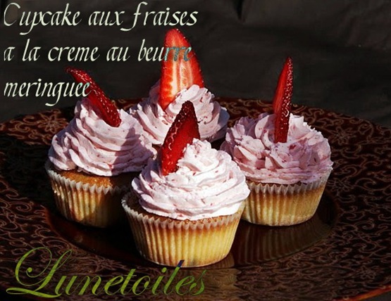 Recette Cupcakes Aux Fraises A La Creme Au Beurre Meringuee 750g