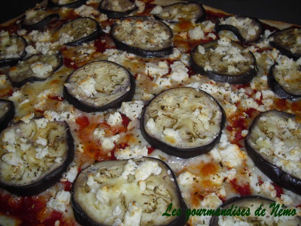 Recette Pizza Aubergines Feta 750g